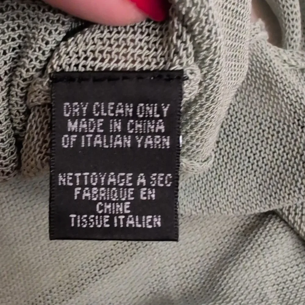 Eileen Fisher Italian Yarn Mesh Knit Top Seafoam Green Size M